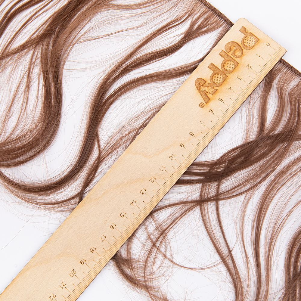 Трессы для кукол 15 см, 100 см, 22 г, 16 русый, HobbyBe HAR-15