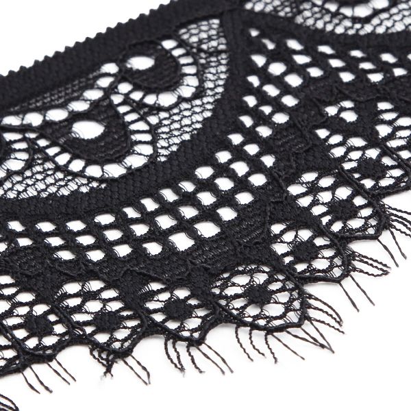 Кружево эластичное (стрейч) 60 мм / 3 метра, C580 черный