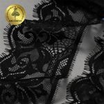 Кружево шантильи (реснички) 100 мм, диз. 226, цв.2 черный уп. 15 м, по 3 м, Kruzhevo