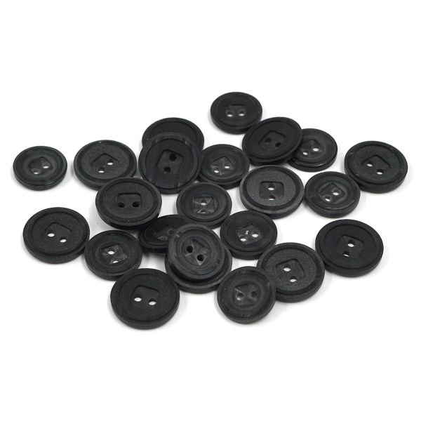 Пуговицы 2 прокола костюмные мужские, 15мм, 18мм, 24 шт, цвет коричневый