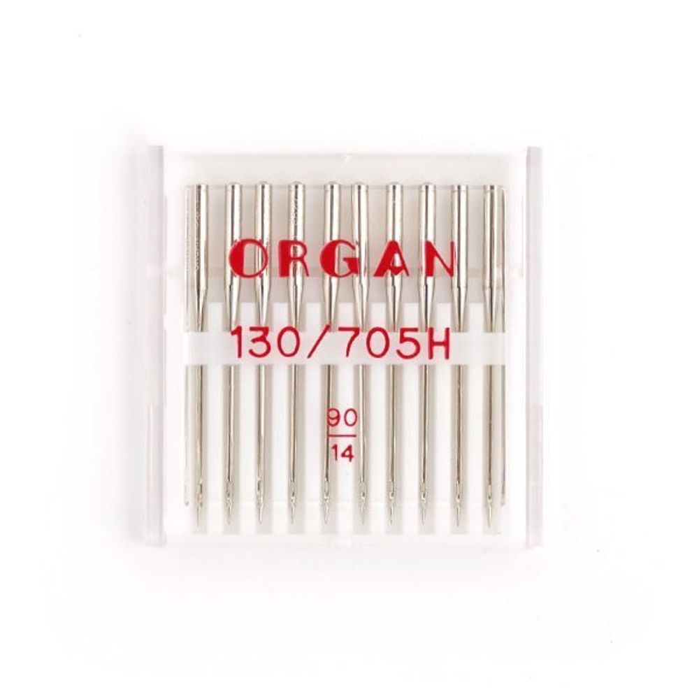 Иглы Organ, универсальные №90 для бытовых швейных машин, уп. 10 игл