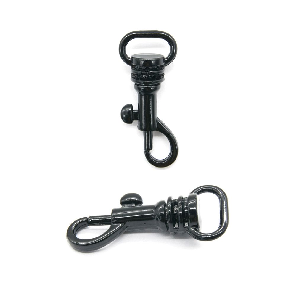 Карабин металл 10.0 мм (33х14 мм), черный глянец, 10 шт