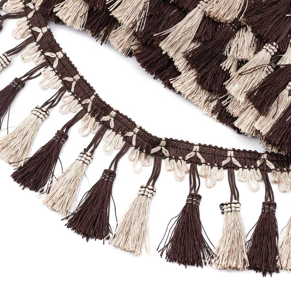 Бахрома отделочная 115.0 мм / 10 метров, с кистями, (195-200), 878