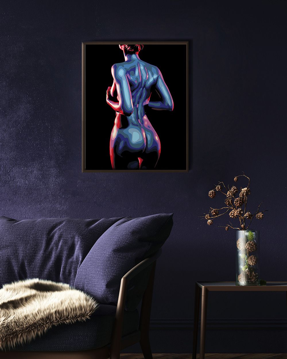 Картина по номерам Фрея PNB/PLB-255, В свете неона, (эффект черного холста) 50х40 см