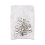 Карабин металл 10.0 мм (34х12 мм), никель, ГД15089, 10 шт