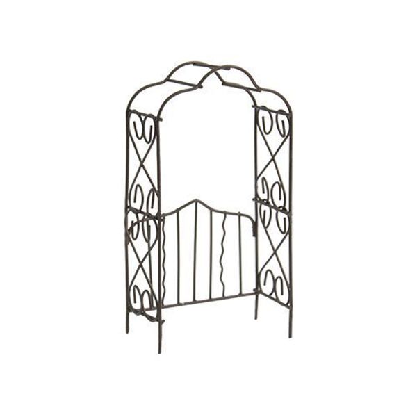 Миниатюра кукольная: Металлическая арка, корич. 8х4х15см, Астра