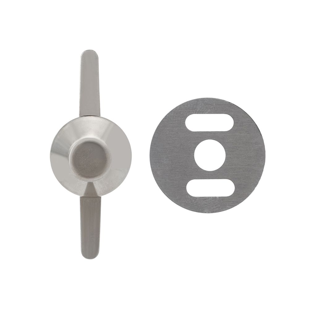 Пукли-ножки для сумок металл 12х12х7.5 мм, никель, 50 шт