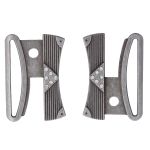 Пряжка ременная металл 40 мм (черное серебро), 4 шт