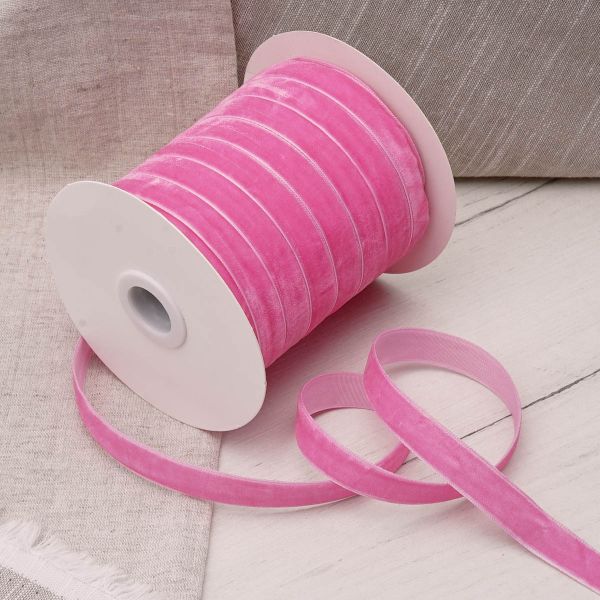 Лента бархатная (тесьма) 12.0 мм / 32.9±2 метров, 0081-1211, 11 малиновый