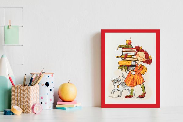 Алмазная (кристальная) мозаика Фрея, Школьница, 14х19.5 см