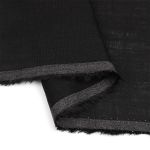 Льняная ткань 190 г/м², 140 см, в нарезке, цв. 16 черный, 10 метров /TOS/