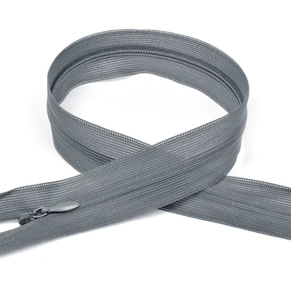 Молния потайная (скрытая) Т3 (3 мм) 1 зам., н/раз., 50 см, цв.S195 бл.сиреневый, 50 шт, Mzipp