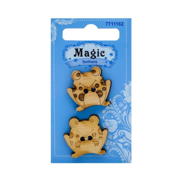 Украшения декоративные пуговицы Лягушка, 2 шт, Magic Buttons LW830-V45