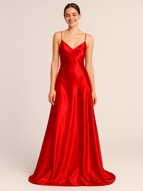 Атлас сатин 67 г/м², 150 см / 100 метров, арт.AS.04 цв.красный