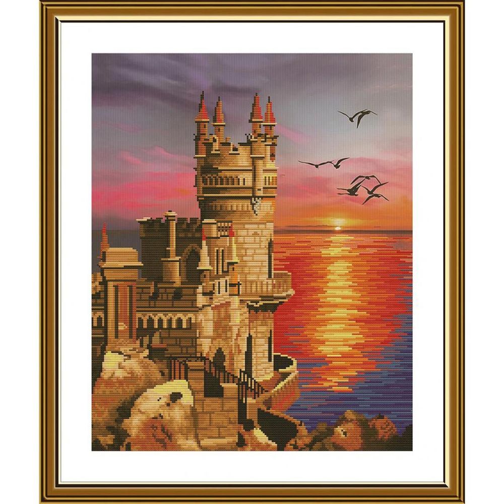 Набор для вышивания нитками Нова Слобода, Ласточкино гнездо 25х28 см