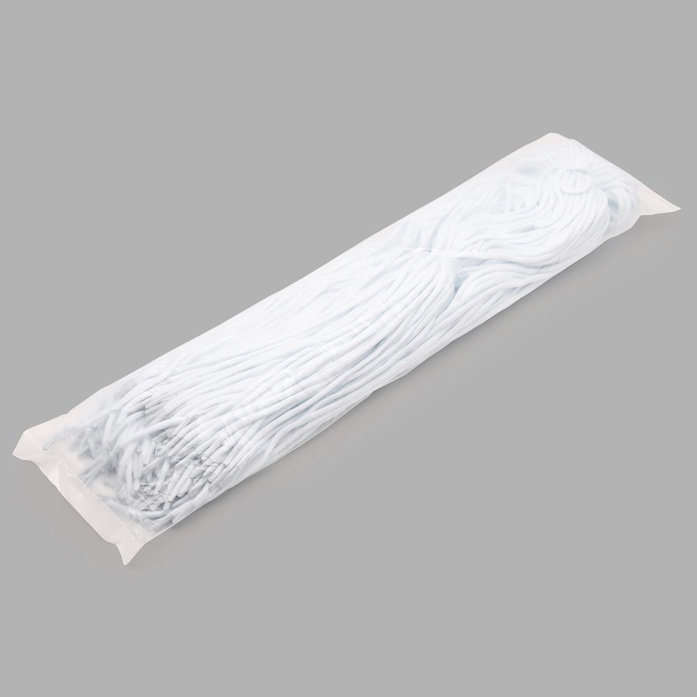 Шнурки круглые с металлическим наконечником 4.0 мм / 150 см, 50 пар (100 шт), белый, 6220-0133