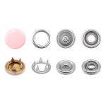 Кнопка рубашечная (джерси) закрытая ⌀9.5 мм, ≈1440 шт, МЕТАЛЛ, эмаль, 133 св.розовый матовый, NEW STAR