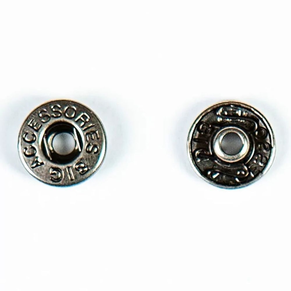 Часть кнопки Альфа (S-образная) ⌀11.5 мм (B-часть), 5 темное серебро, 100 шт, BIG