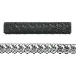 Кружево капроновое 45 мм / 13.71м 0574-2020, цв.черный