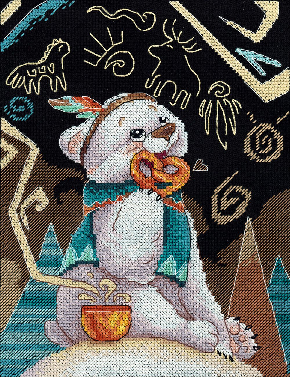 Набор для вышивания нитками МП Студия, Небесный калейдоскоп, 20х15 см