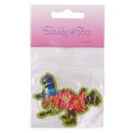 Термоаппликация Баба Яга на метле, 5.5х5.5см, Hobby&Pro