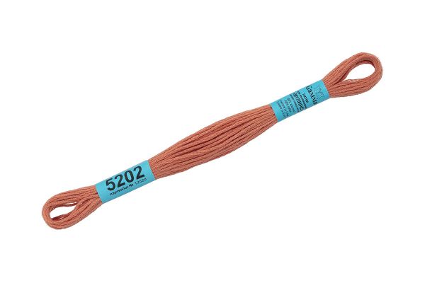 Мулине Gamma 100% хлопок, цв.5202 св.коричневый, 24 мотка по 8 метров