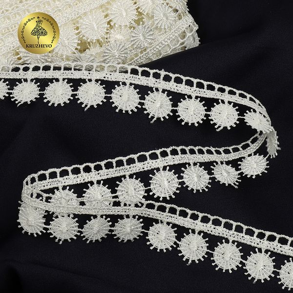 Кружево гипюр (плетёное) 20 мм, TR.8GB0730, 10 молочный, 9м, Kruzhevo