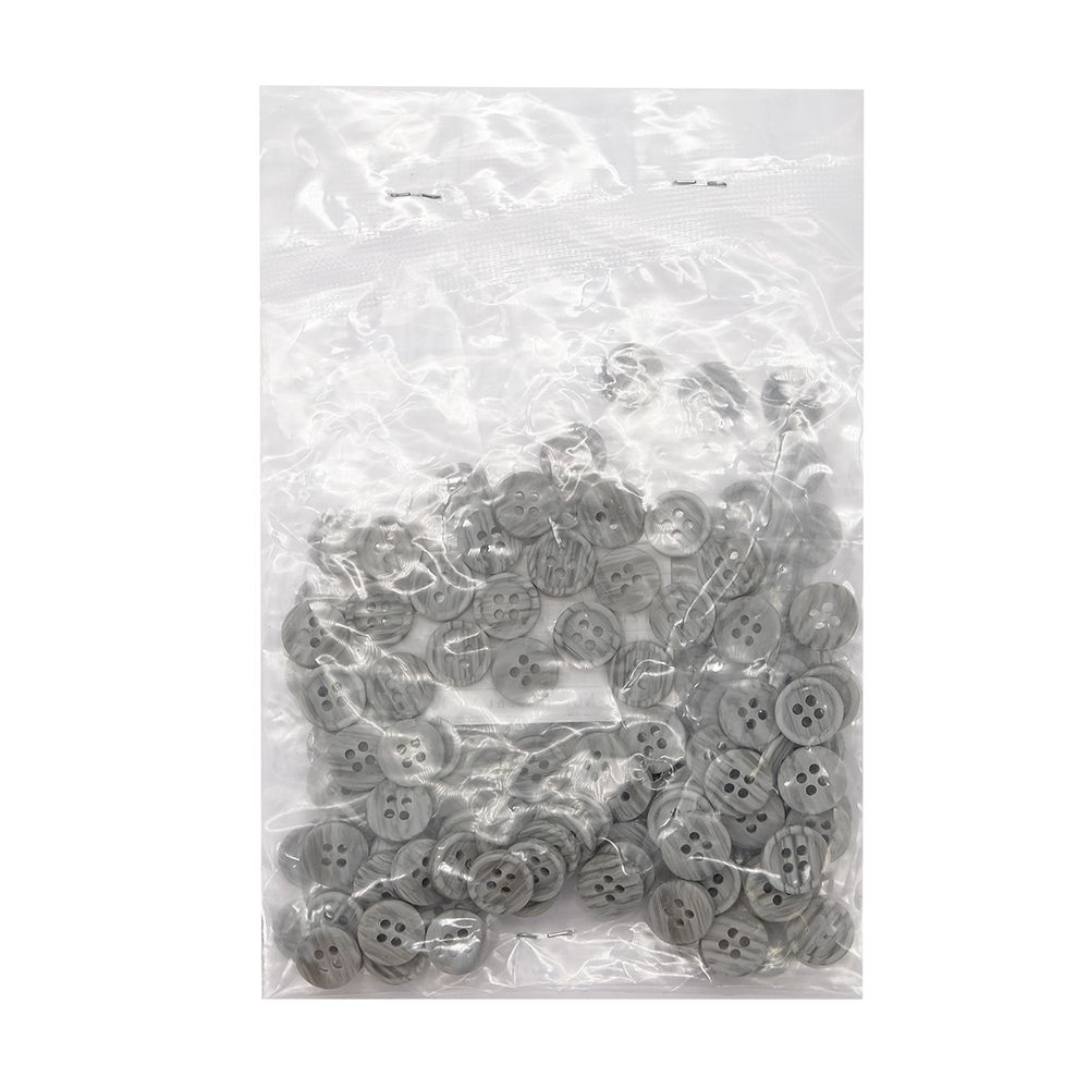 Пуговицы 4 прокола 18L (11мм), (col.04 серый) CN2732, 144 шт