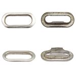 Люверсы металл овальные 15х6 (внутр.), 21х11 (внешн.), металл (≈100 шт) New Star, никель