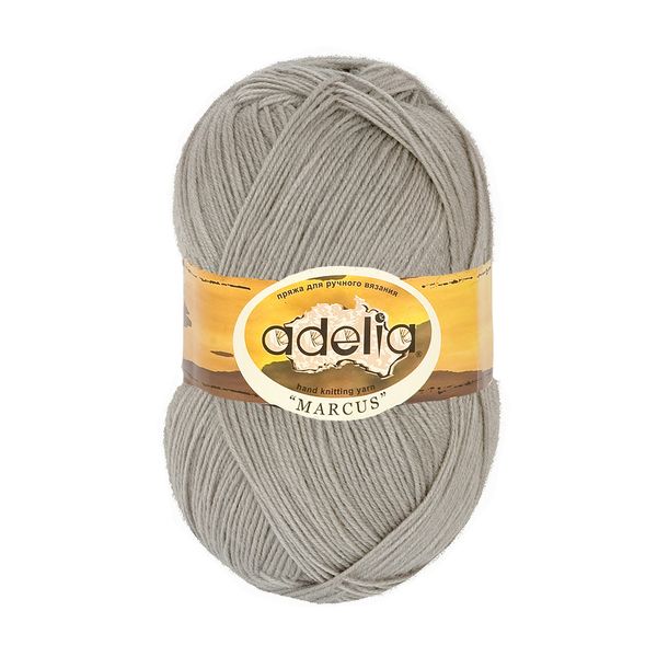 Пряжа Adelia Marcus / уп.5 мот. по 100г, 375м, 18 св.серый
