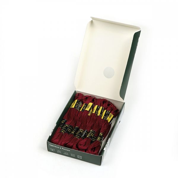 Мулине ПНК им.Кирова цв.9232 т.сливовый, 24 мотка по 8 метров