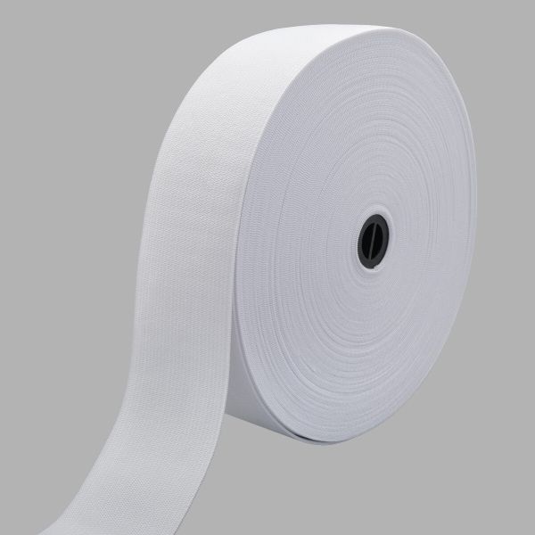 Резинка вязаная 45.0 мм / 25 метров, 4.1 г/см, эластичность 220%, белый, ТВ-45