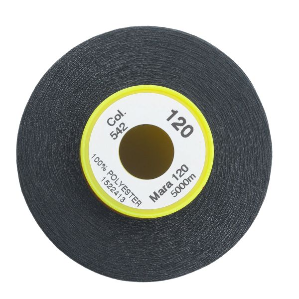 Нитка универсальная Gutermann Mara 120/2, 5000 м, 700185, 542 грозовой серый, 1 катушка