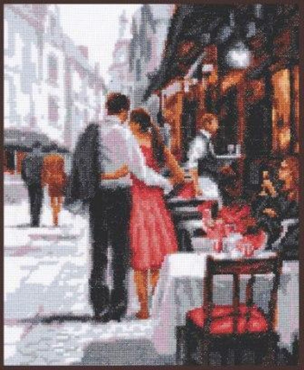 Набор для вышивания нитками Палитра, Романтическое настроение 20х26 см