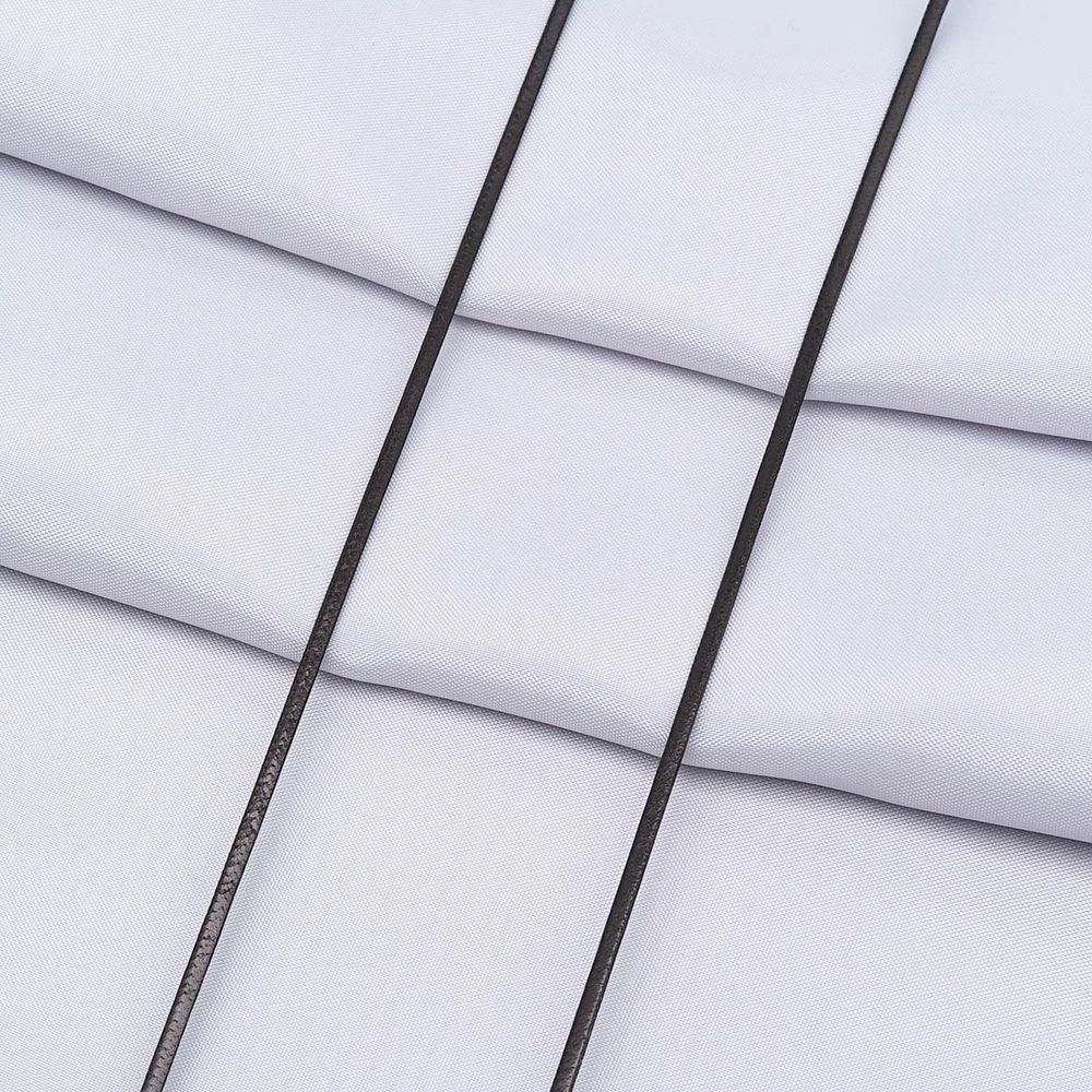 Шнур кожа искусственная ⌀1.0 мм / 100 метров, 01 серый, 3Al338