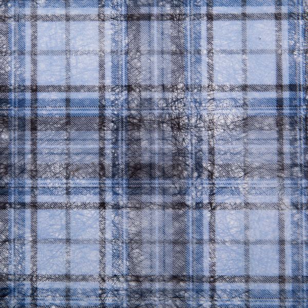 Флористический фетр 35 г/м², 2 м, 08 синий (клетка), Blumentag PNW-35/1