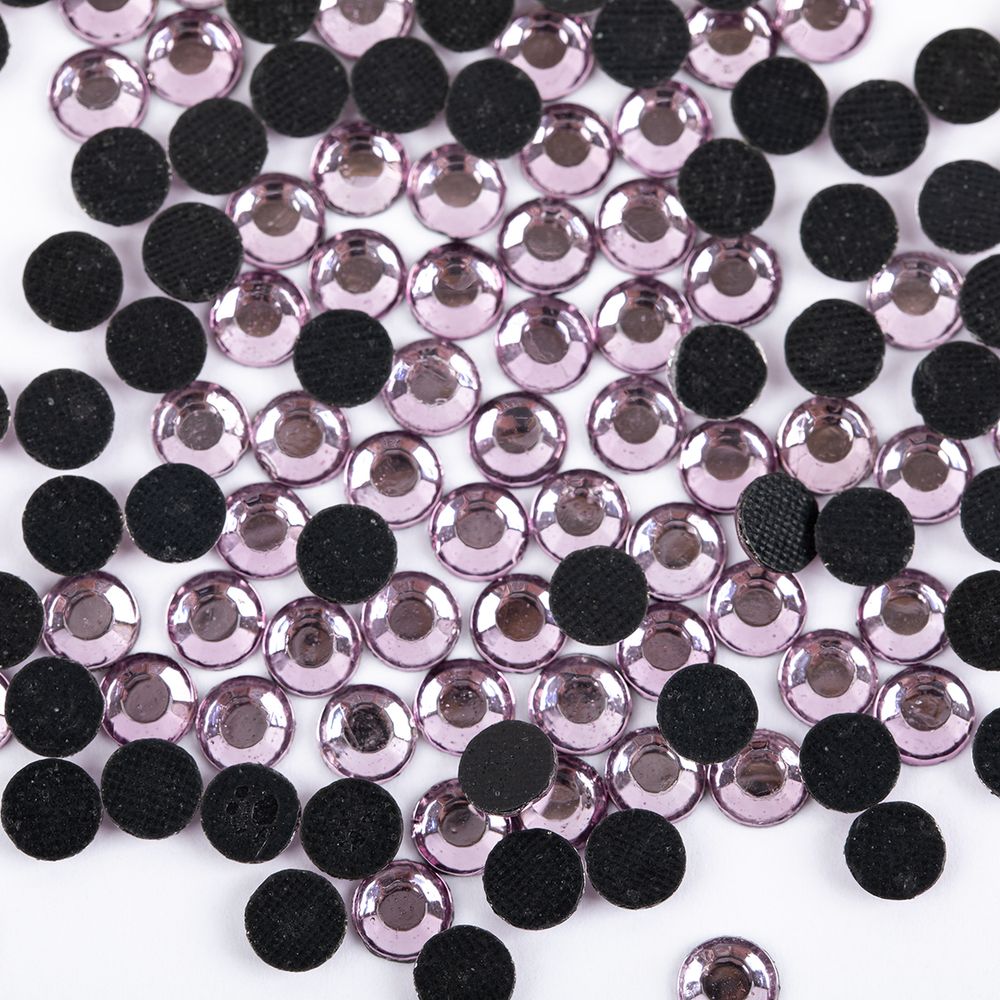 Стразы клеевые акрил 6-6.5 мм, 144 шт, SS30 св.сиреневый (lt.amethyst), Zlatka RS/144