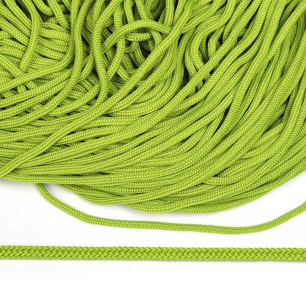 Шнур круглый полиэфир ⌀4.0 мм / 200 метров, 1с-36 016 салатовый