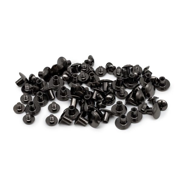 Винт кобурный металл ⌀9 мм, h6 мм, чер.никель, 50 шт