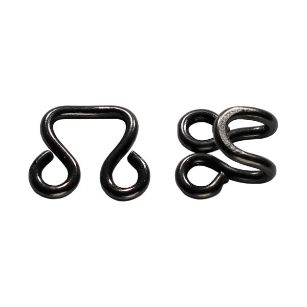 Крючки пришивные 15 мм, чер.никель мет, 10 шт