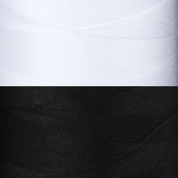 Нитки швейные Max 40/2, 4570 м (5000 ярд), черные, белые / 4 бобины