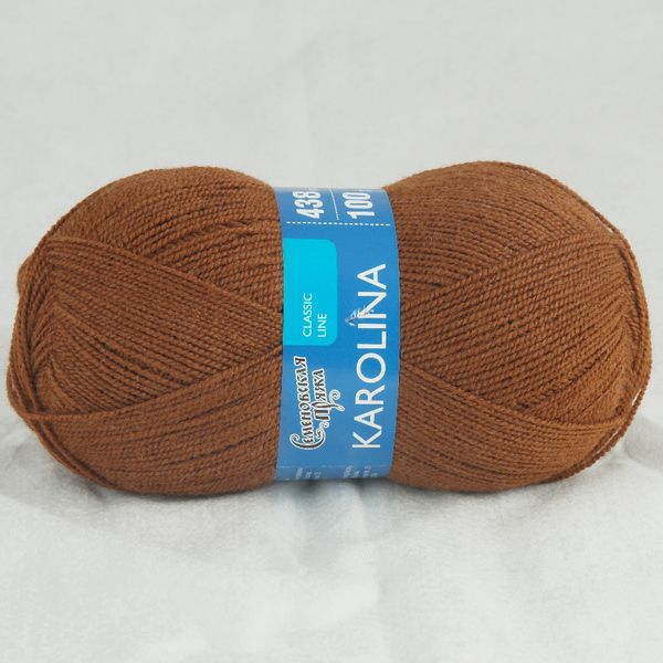 Пряжа Семеновская Karolina / уп.5 мот. по 100 г, 438 м, 10939 т. золото