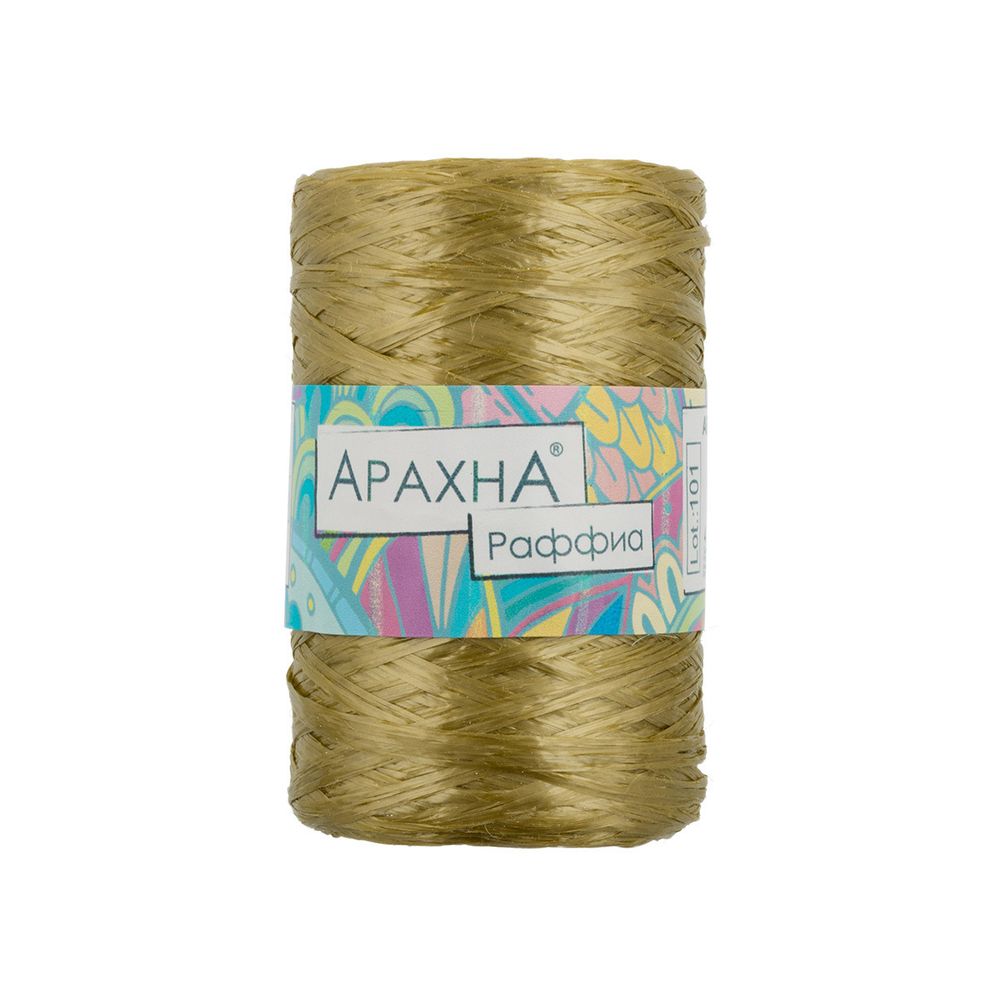 Пряжа Arachna Raffia / уп.5 мот. по 50г, 200м, 43 оливковый Пряжа Arachna Raffia / уп.5 мот. по 50г, 200м, 43 оливковый