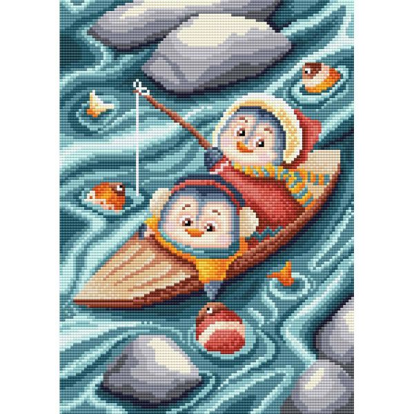 Алмазная (кристальная) мозаика Brilliart, На рыбалке 27х38 см