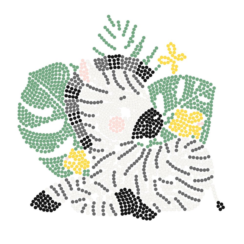 Алмазная (кристальная) мозаика Фрея ALBP-313, постер Милая зебра, 20х20 см