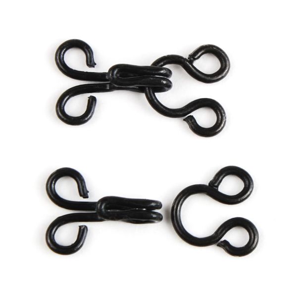 Крючки пришивные 9 мм, сталь, черные, 14 шт, Pony