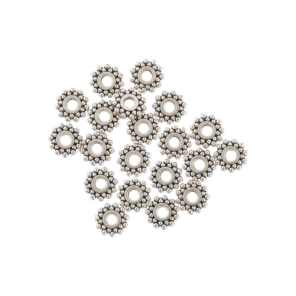 Рондели 9 мм, 20 шт, 01 под античное серебро, Zlatka MRR-07