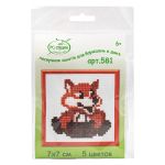 Набор для вышивания нитками РС Студия, Лисенок 7х7 см