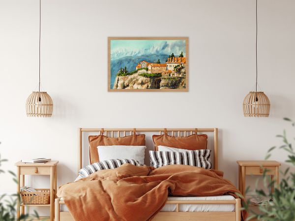 Алмазная (кристальная) мозаика Фрея, Над обрывом, 30х20 см