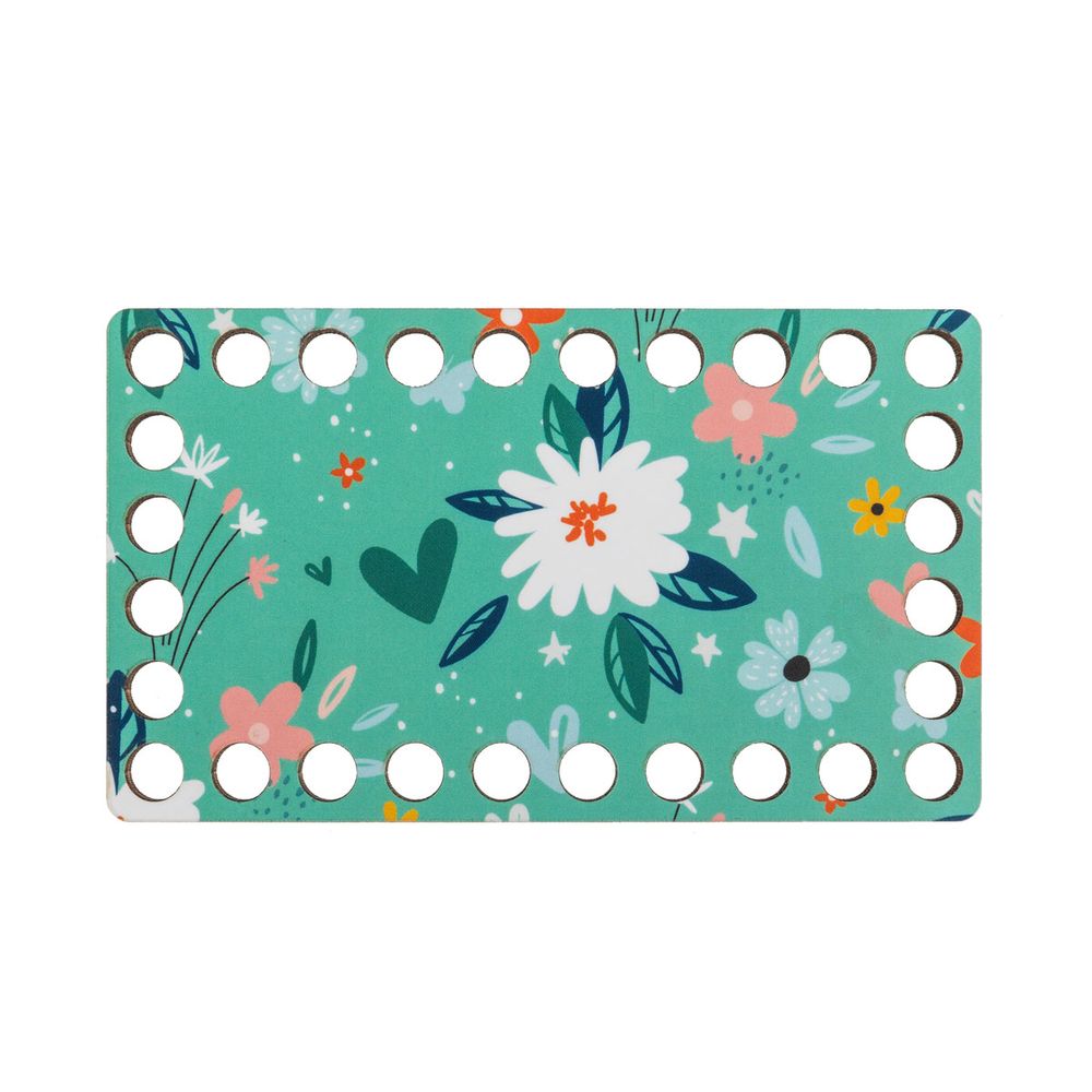 Набор донышек для вязания Матовый фанера 12х7х0.4 см, 4 шт, 03 Рисунок, Love2art ДВ-04